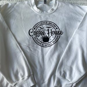 Witches Brew coffee house  crew neck sweatshirt